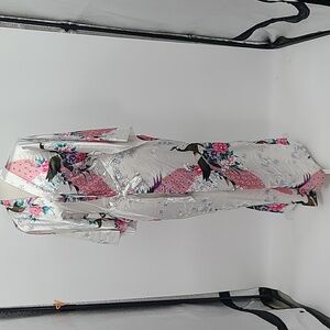 Babeyond satin peacock robe one size